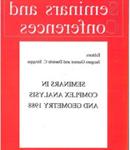 1988年复数分析和几何研讨会的照片 